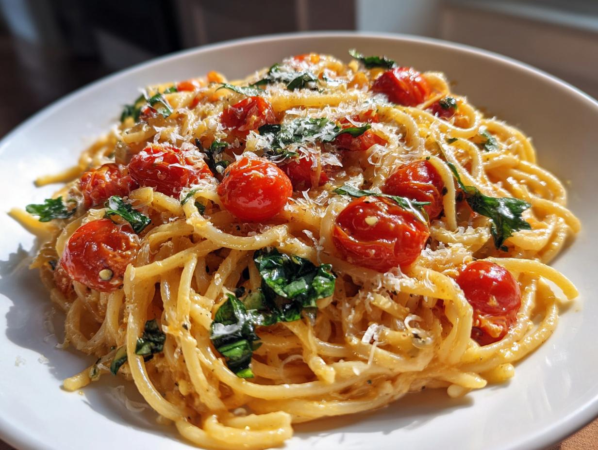 creamy cherry tomato pasta