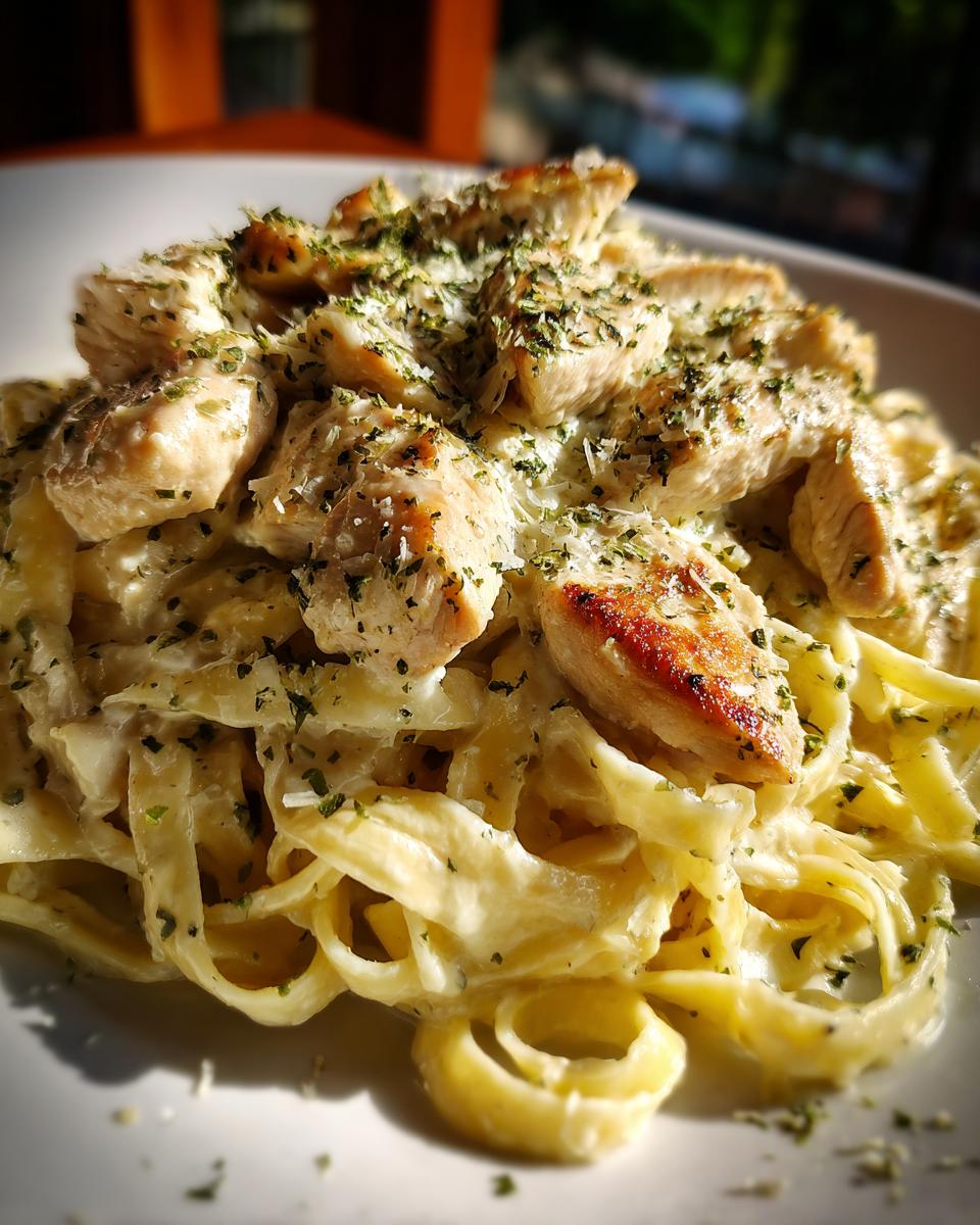 creamy chicken garlic parmesan pasta - detail 2
