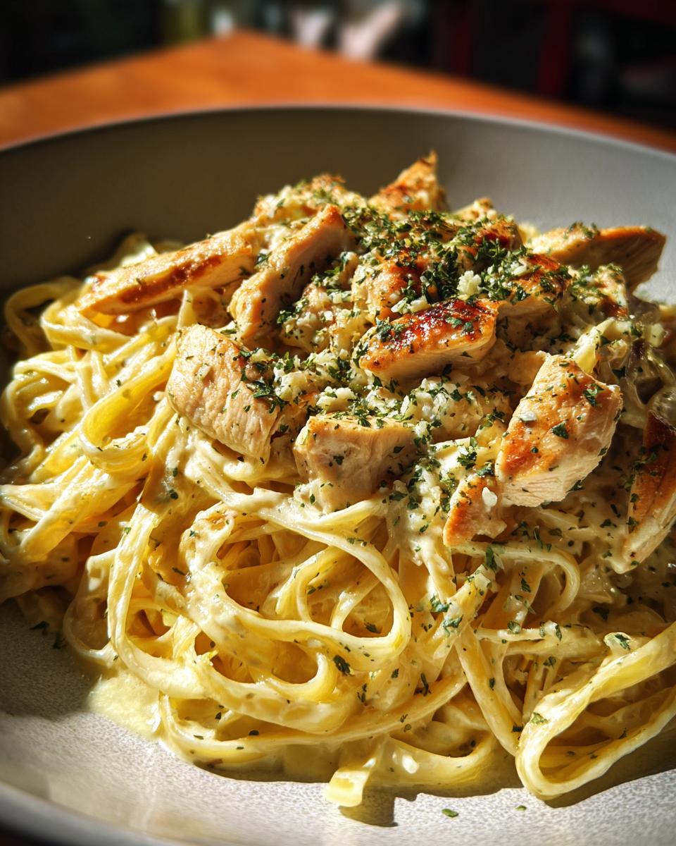 creamy chicken garlic parmesan pasta - detail 3