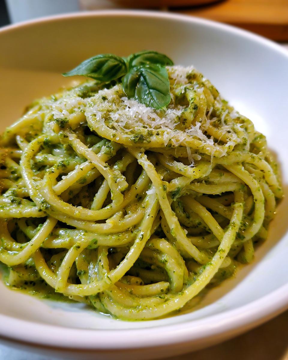 creamy pesto pasta - detail 1