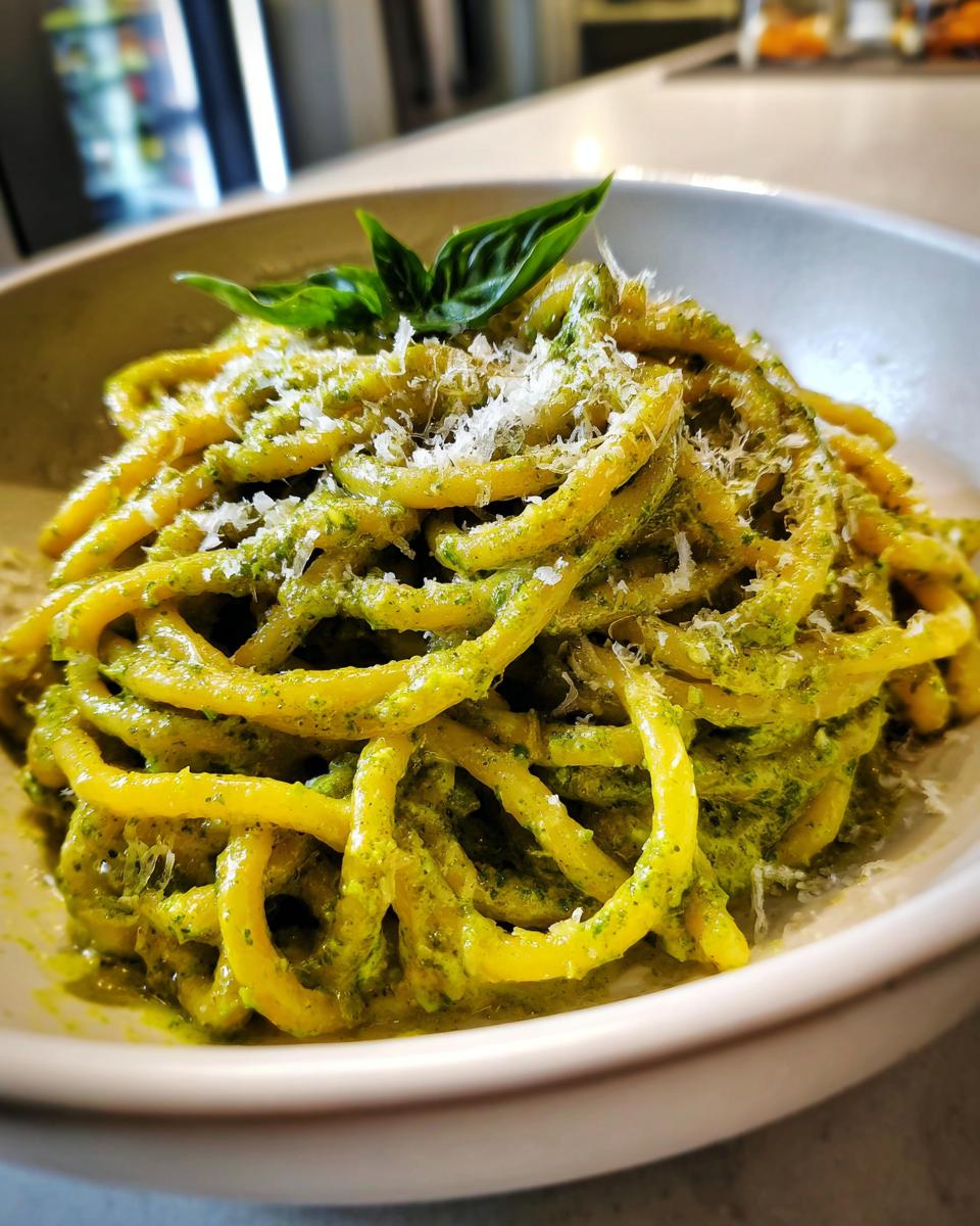 creamy pesto pasta - detail 3