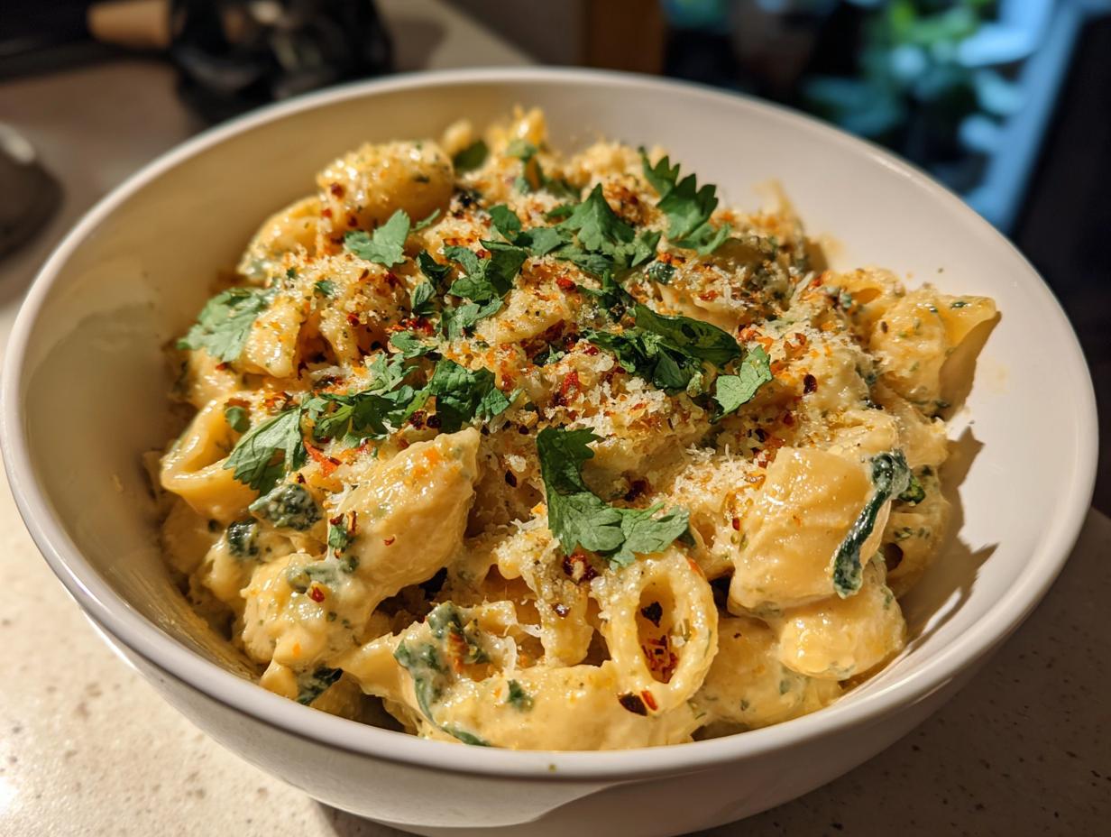 creamy roasted poblano pasta - detail 2