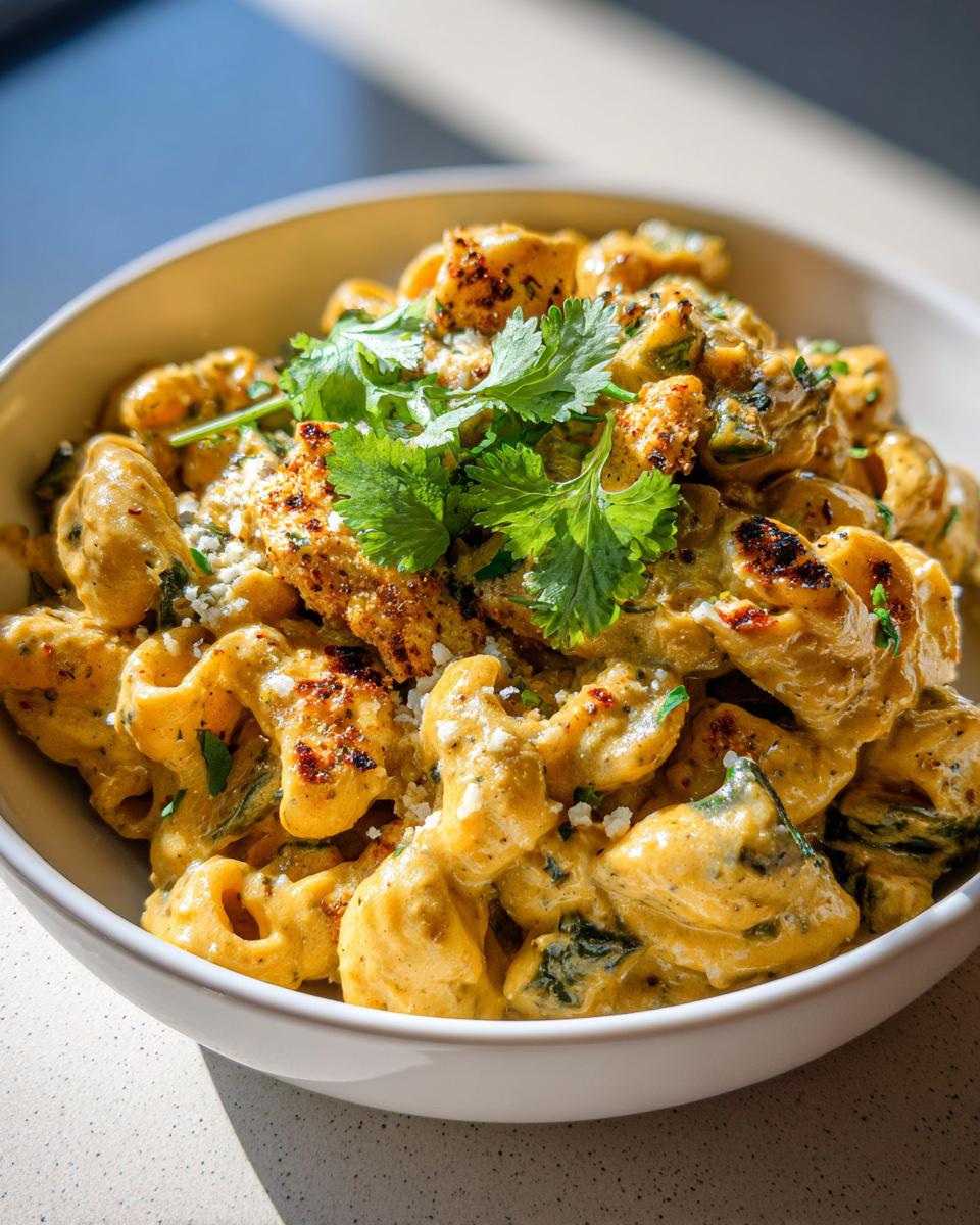 creamy roasted poblano pasta - detail 3