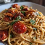creamy roasted tomato and garlic pasta