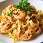 creamy shrimp fettuccine