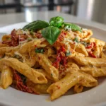 creamy sun-dried tomato pasta with capers
