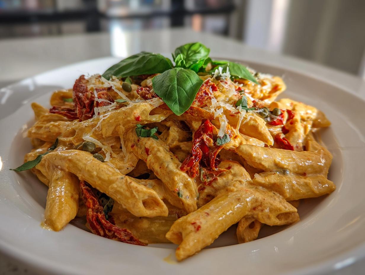 20-Minute Creamy Sun-Dried Tomato Pasta with Capers Recipe Worth Making Tonight!