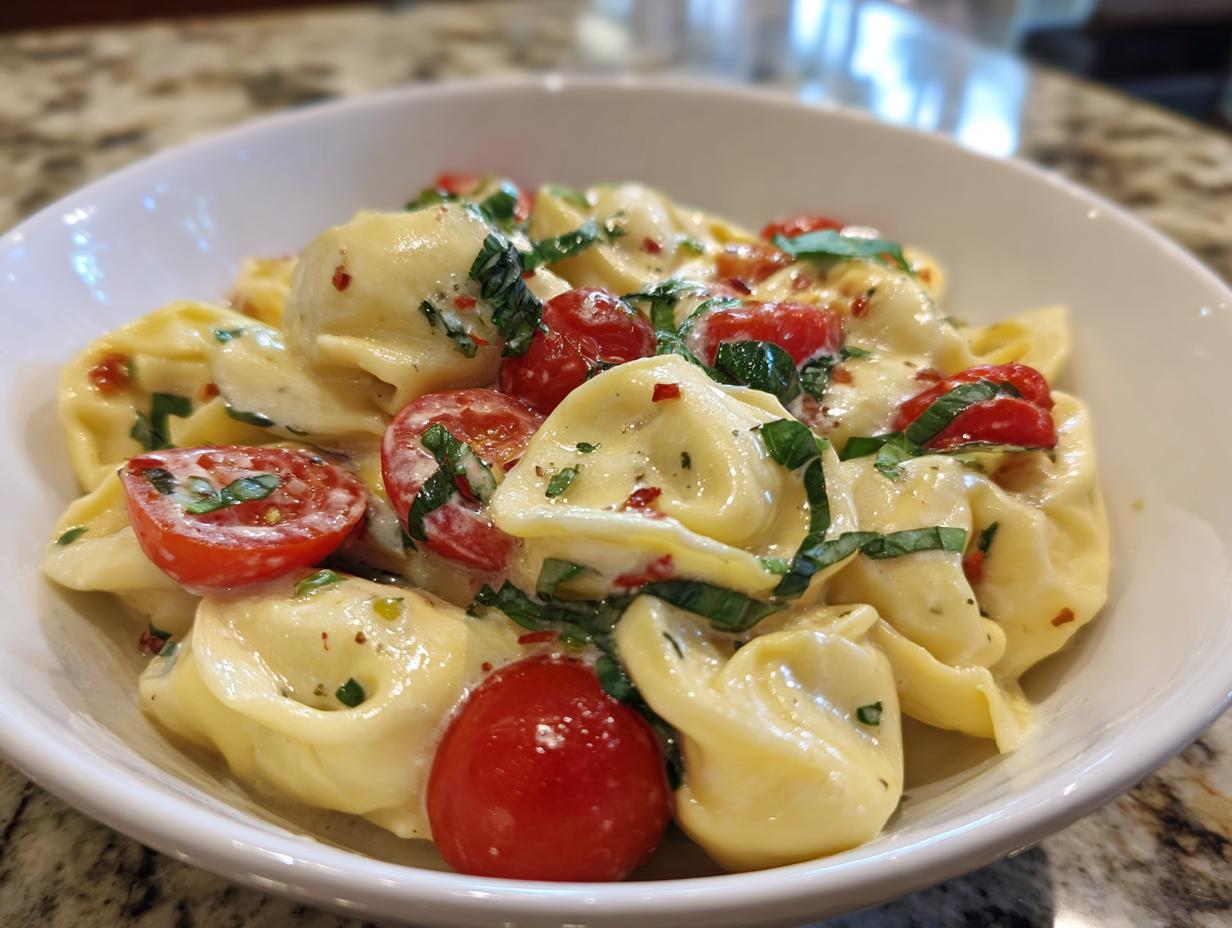 20-Minute Creamy Tortellini with Tomatoes: Irresistible Comfort