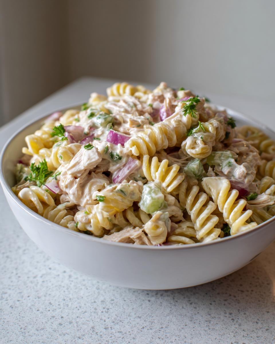 creamy tuna pasta salad - detail 1
