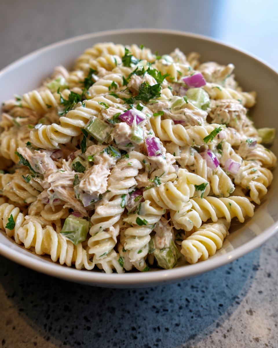 creamy tuna pasta salad - detail 2