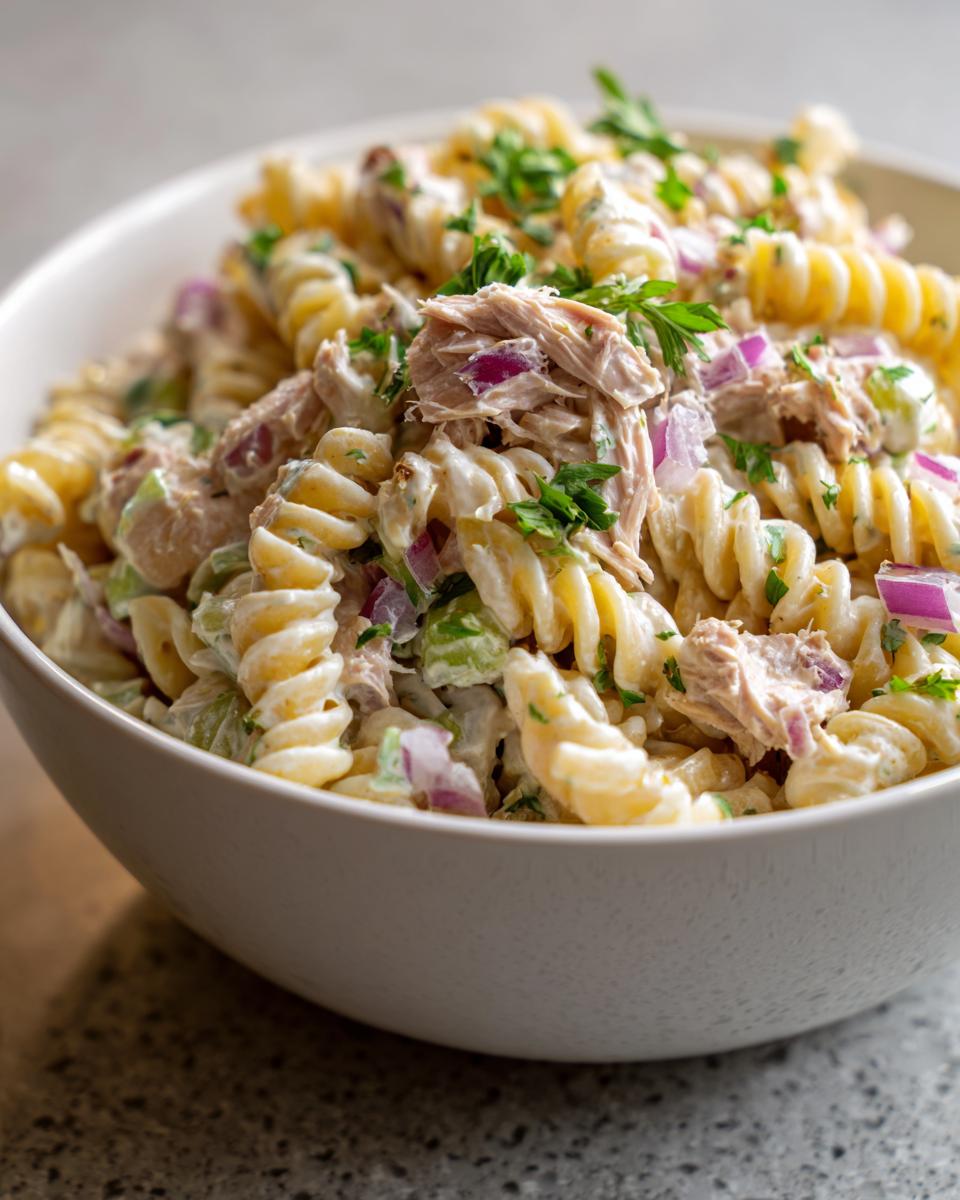 creamy tuna pasta salad - detail 3