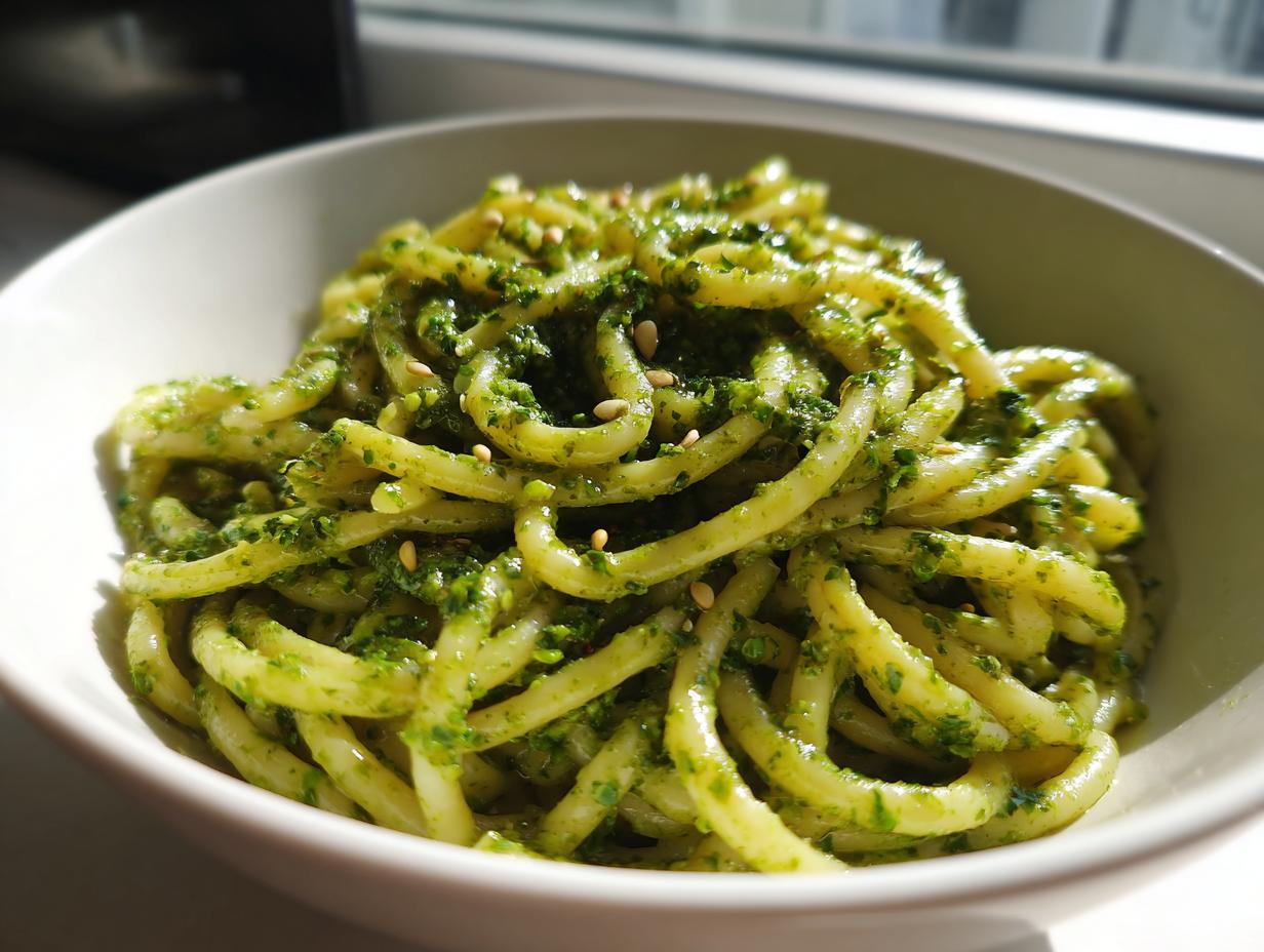 20-Minute Creamy Vegan Pesto Pasta That Will Blow Your Mind