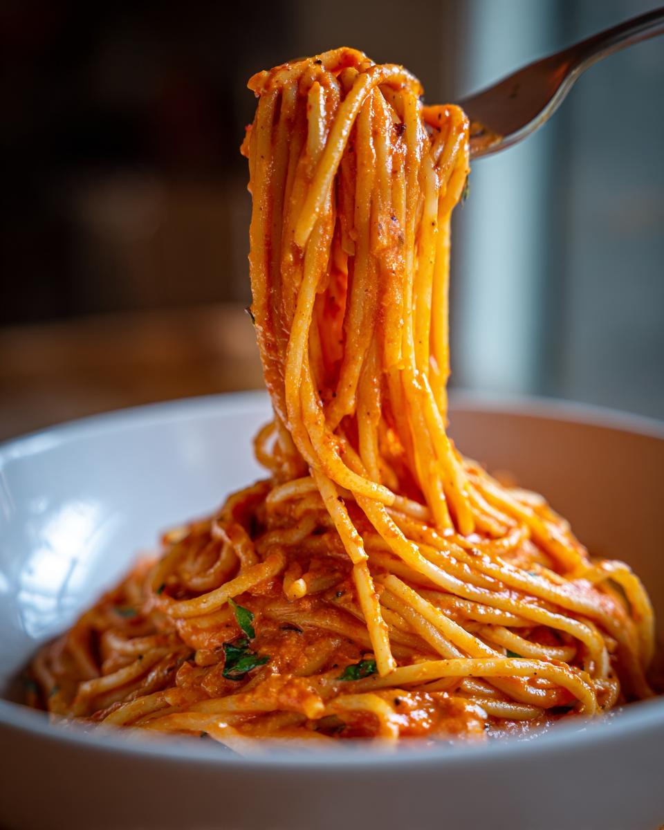 easy roasted red pepper pasta sauce - detail 1