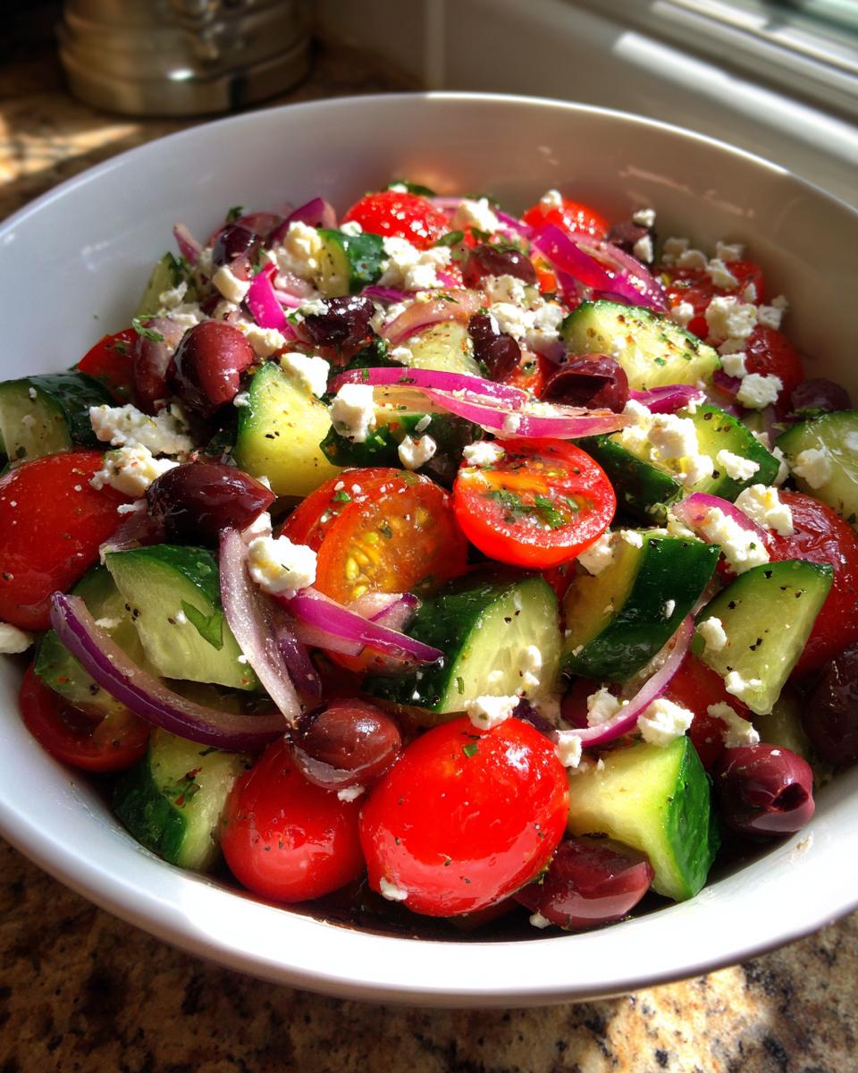 greek cucumber salad - detail 2