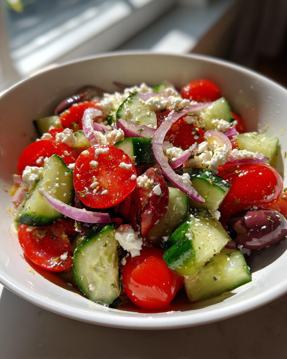 greek cucumber salad - detail 3