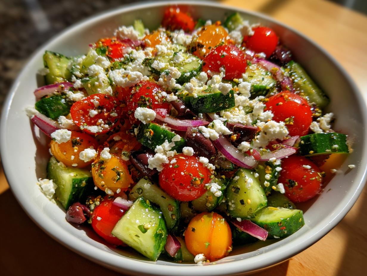 15-Minute Greek Cucumber Salad: Perfect Summer Refreshment