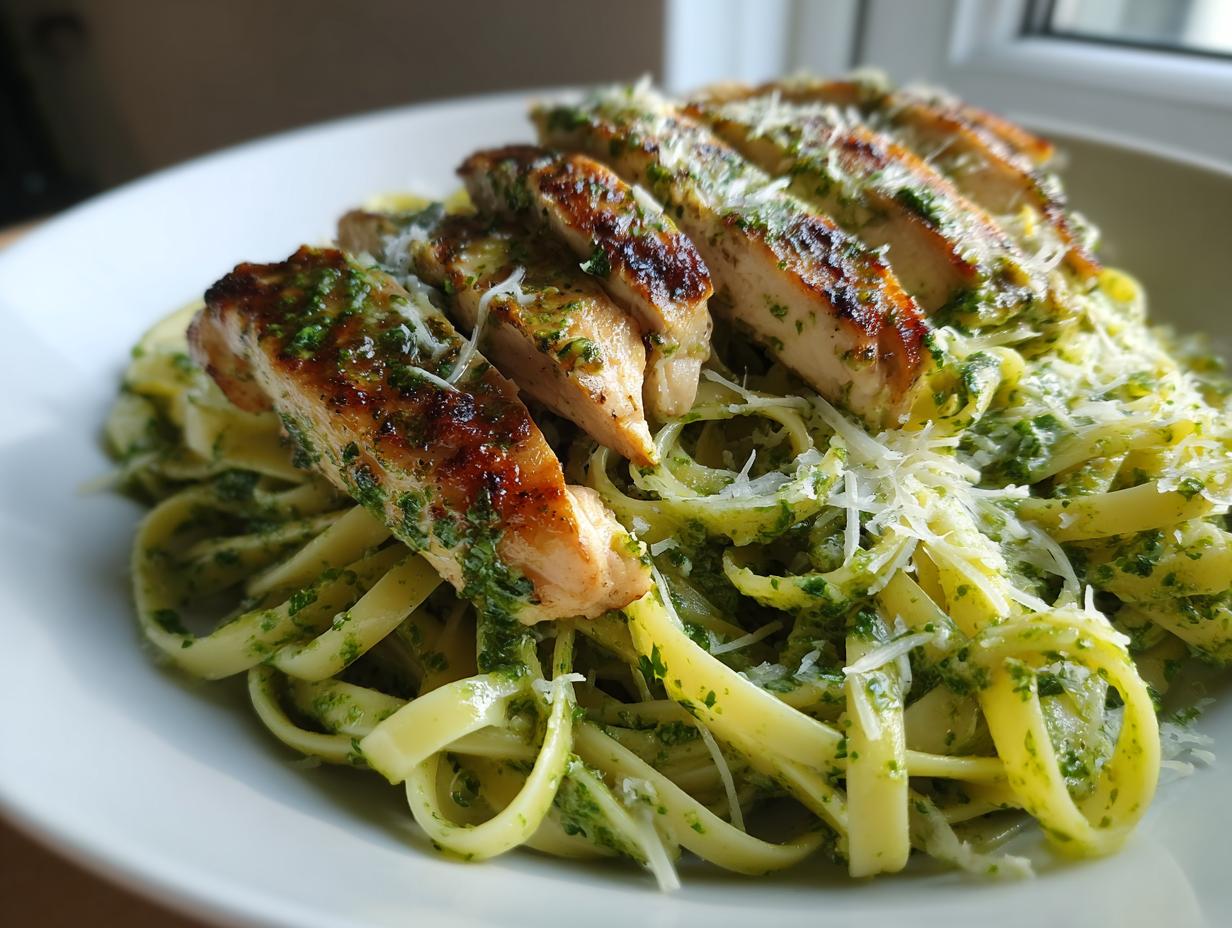 Juicy Grilled Chicken Pesto Pasta Ready in 30 Minutes!