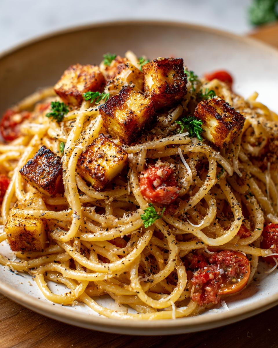 halloumi carbonara - detail 1