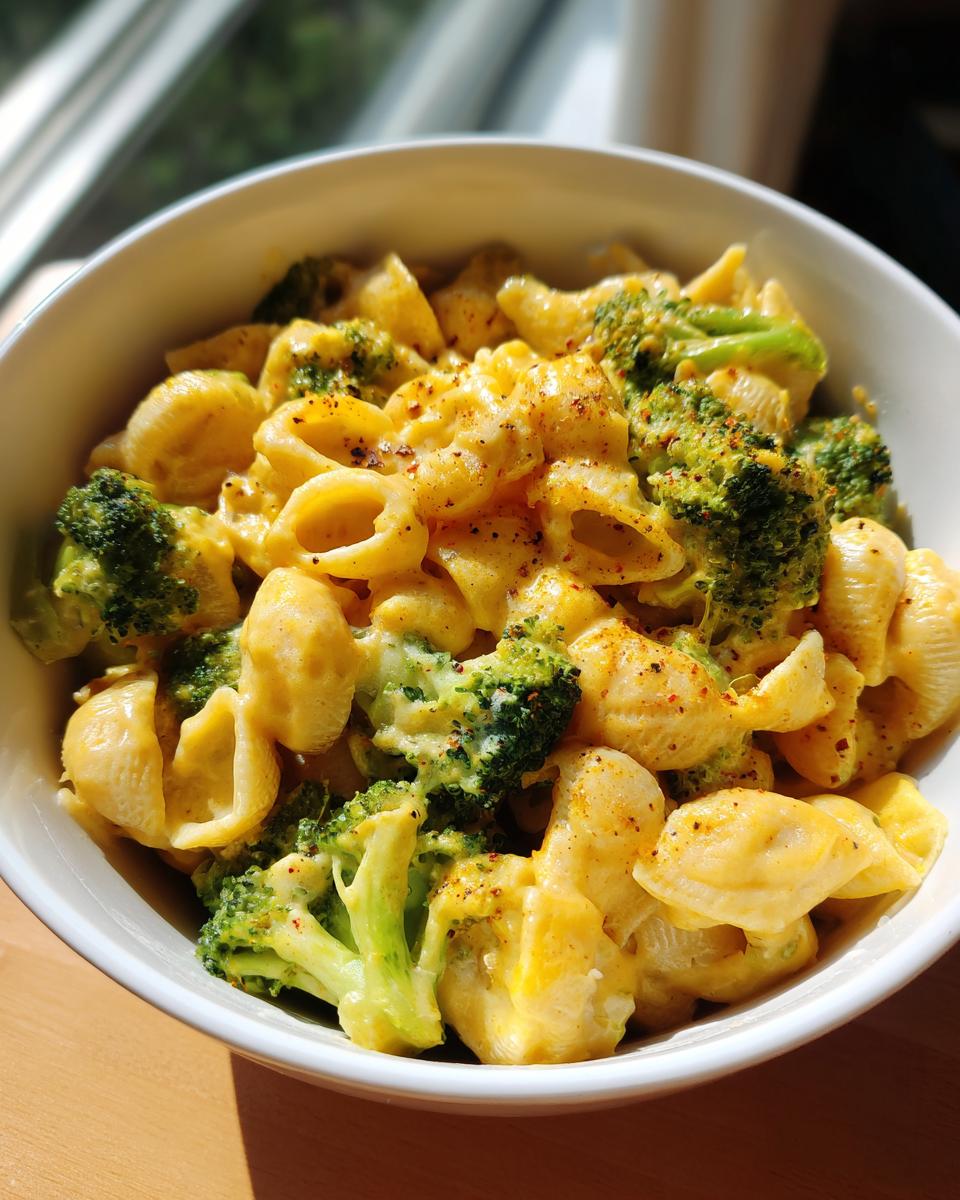 healthy broccoli mac and cheese - detail 1