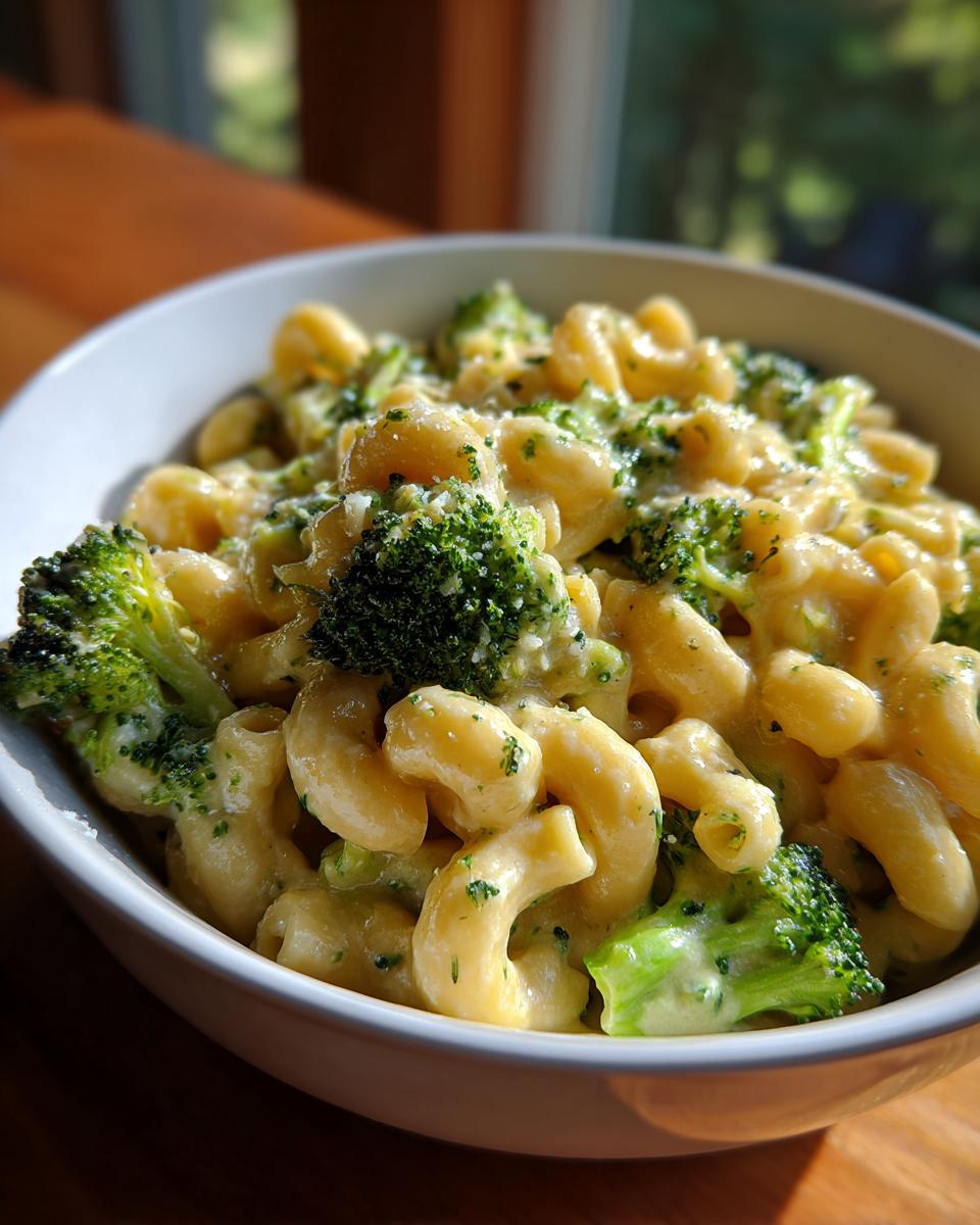 healthy broccoli mac and cheese - detail 2