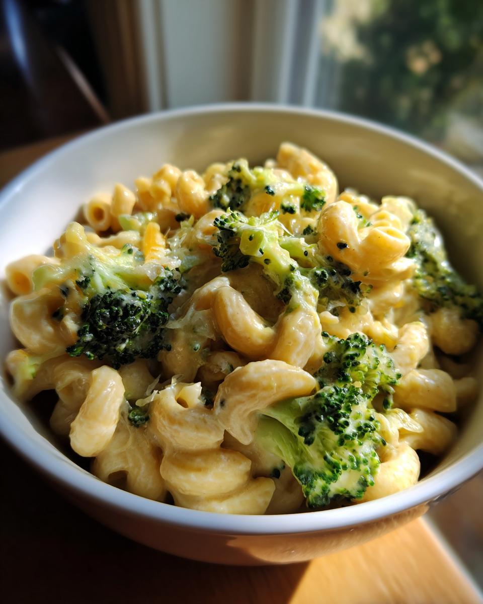 healthy broccoli mac and cheese - detail 3