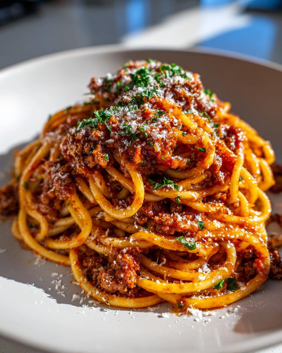homemade spaghetti - detail 1