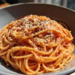 italian pink sauce pasta