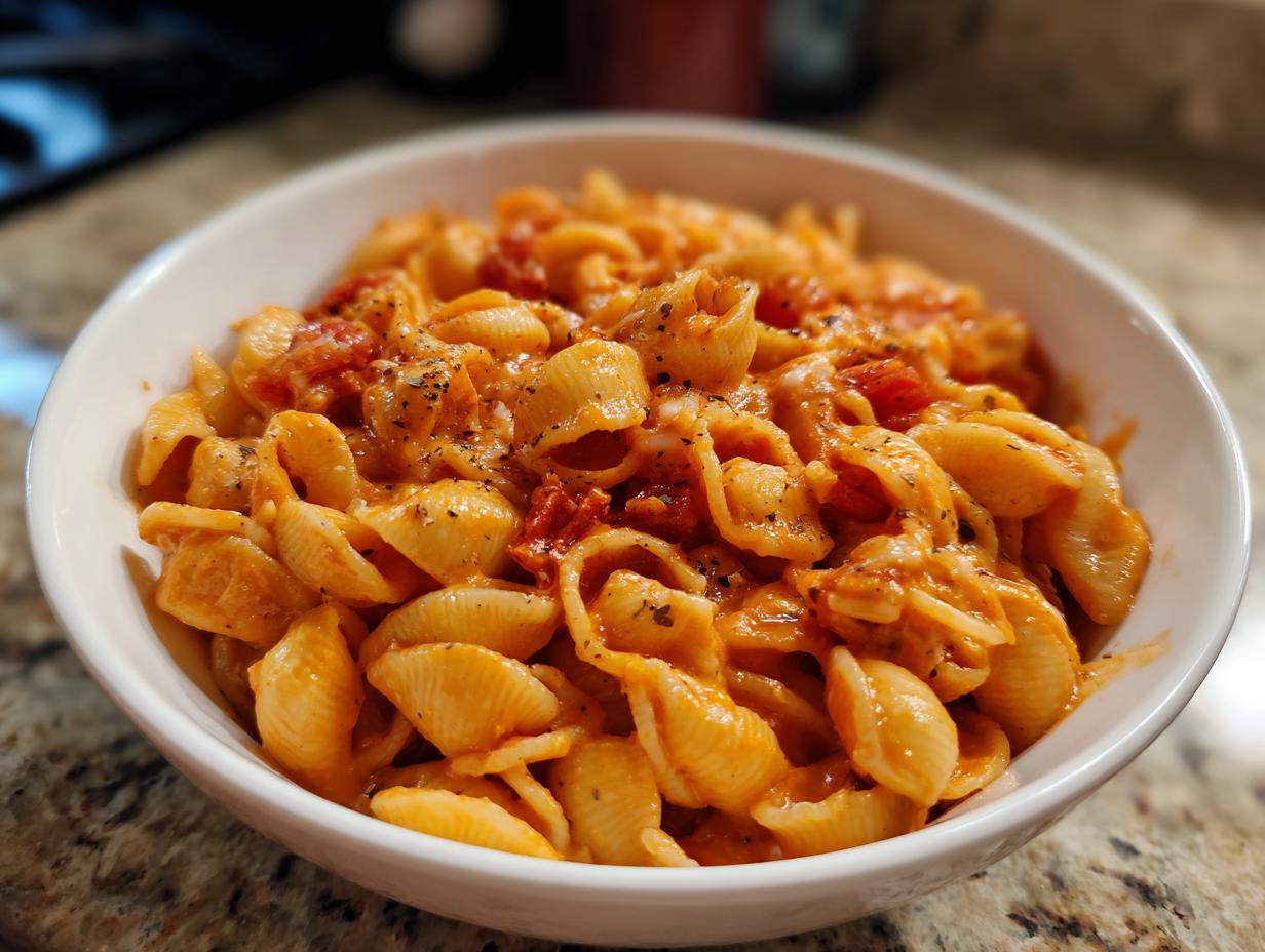 one pot creamy tomato pasta - detail 3