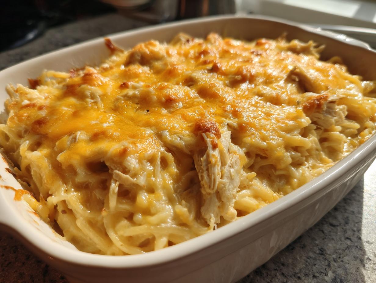 quick and easy chicken spaghetti - detail 2