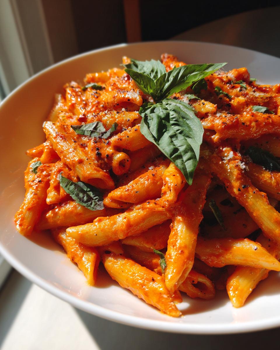 roasted red pepper pasta - detail 2