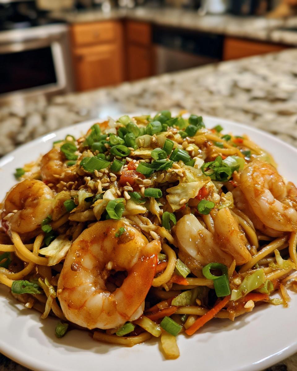 shrimp lo mein - detail 3