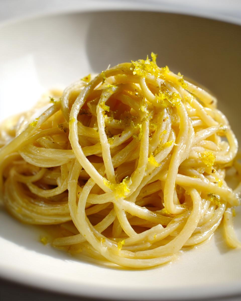 simple lemon parmesan pasta - detail 1