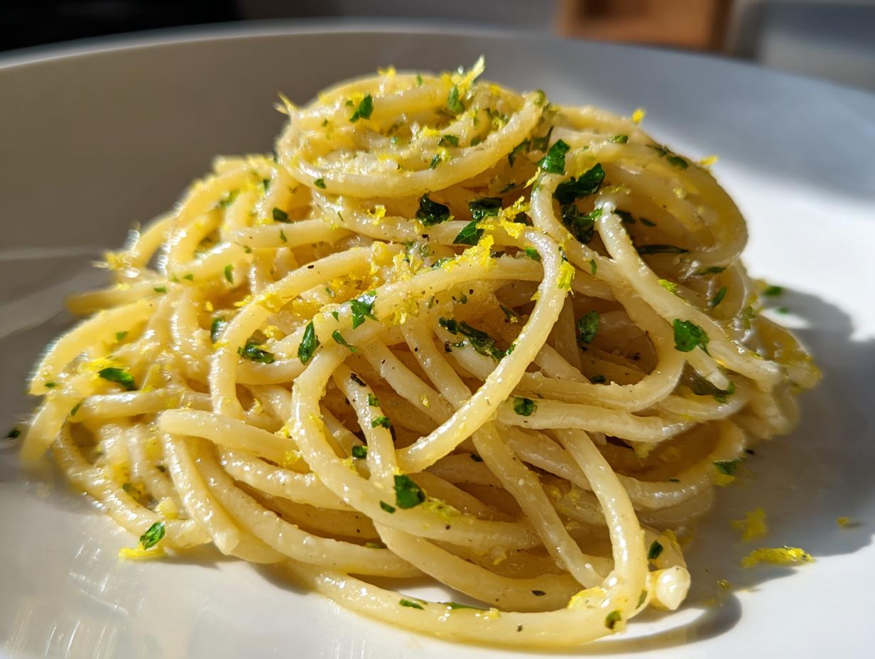 simple lemon parmesan pasta - detail 4