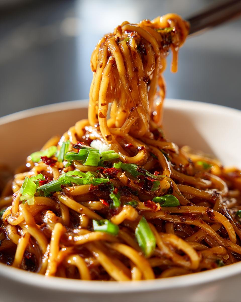 spicy garlic chilli noodles - detail 1