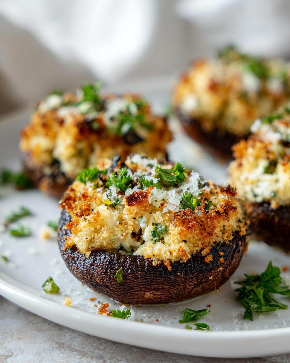 stuffed portobello mushrooms - detail 1