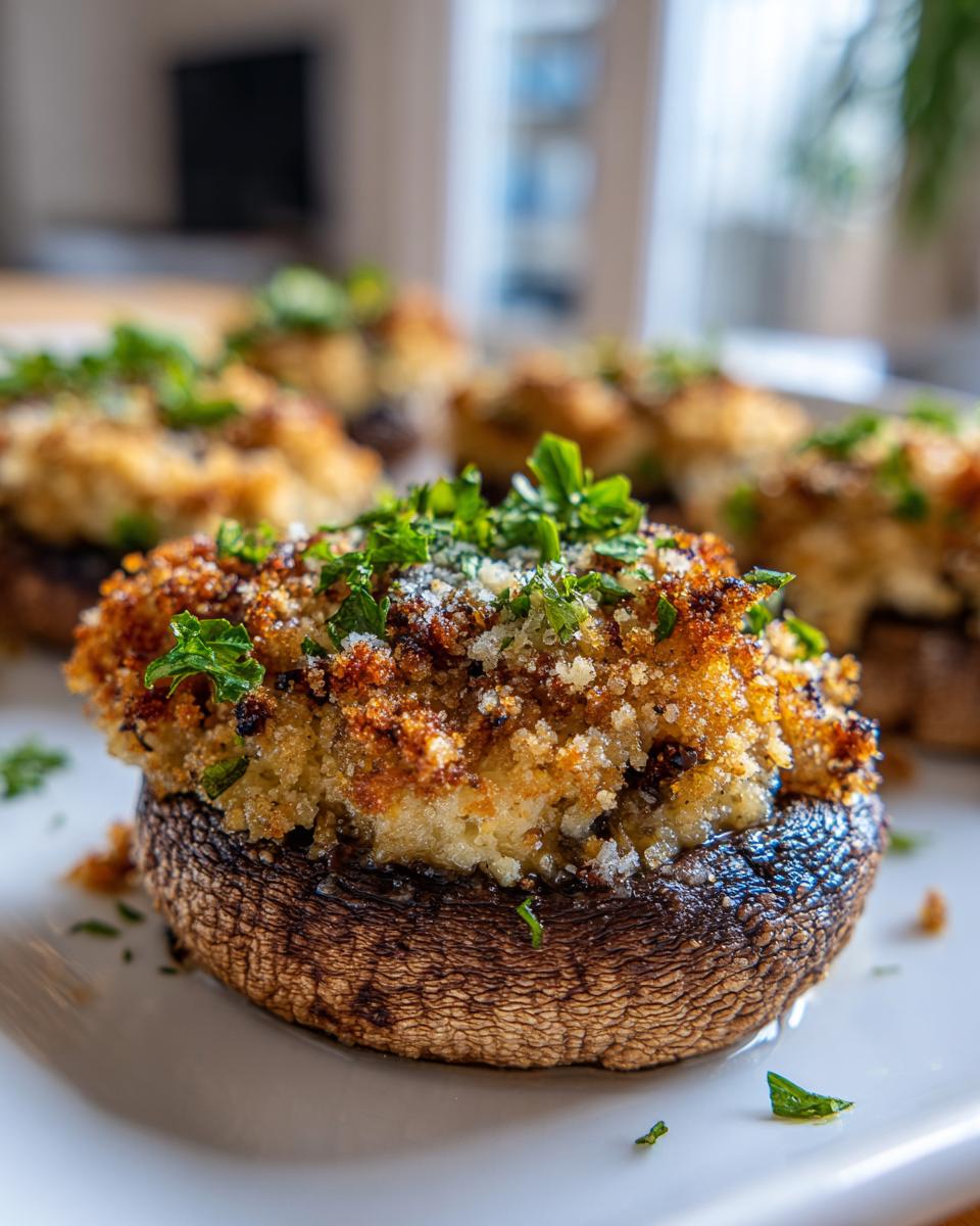 stuffed portobello mushrooms - detail 2
