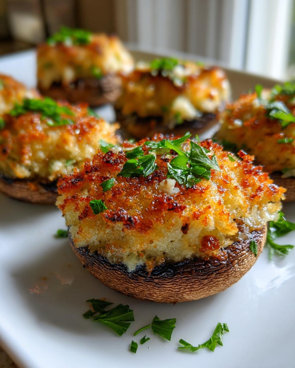 stuffed portobello mushrooms - detail 3
