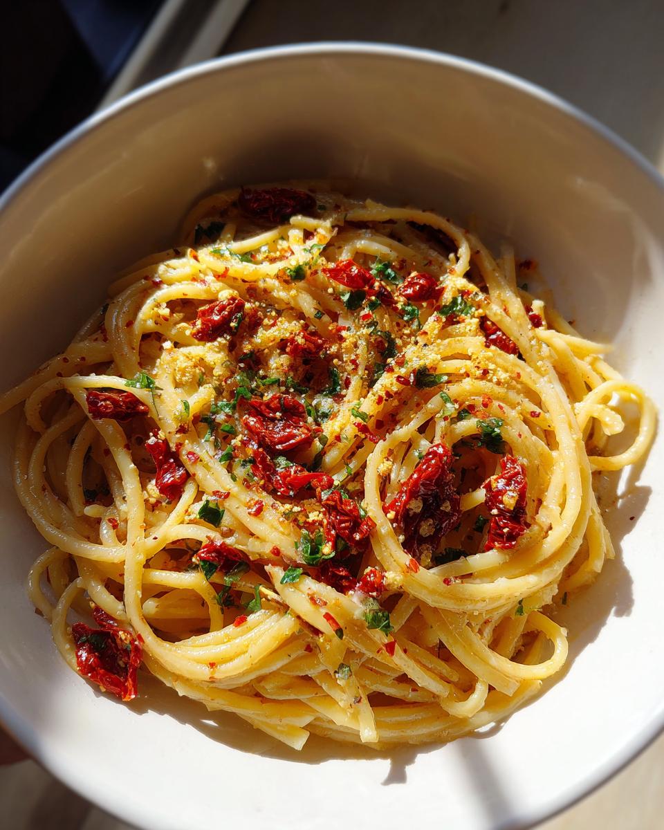 sun-dried tomato pasta - detail 1