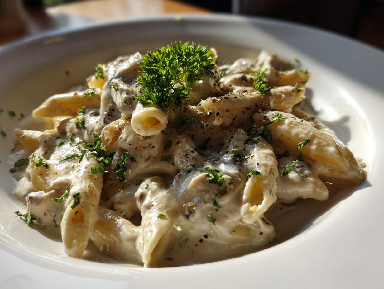 vegan creamy pasta - detail 1